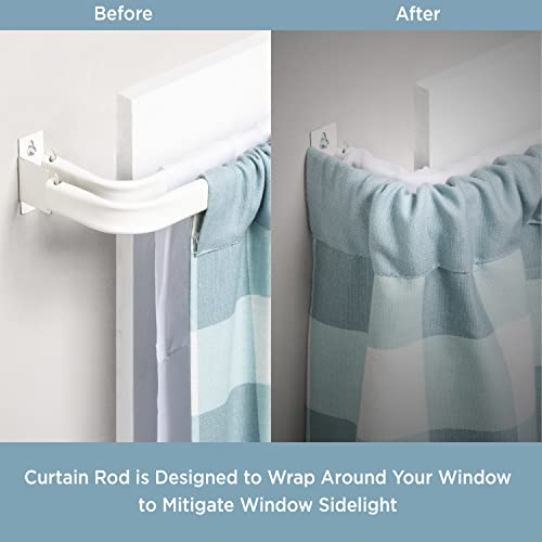 Kenney Adjustable Basic Double Curtain Rod, 48-86 Inches, White #TOP2