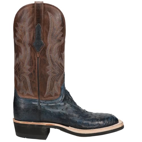 Lucchese Mens Cliff Full Quill Ostrich Square Toe Casual Boots Mi...