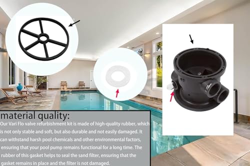 Pool Filter Parts Spider Gasket Kit,SP0710 Pool Pump Parts,SPX0710CA Diverter Valve Pool Pump Seal Parts, SPX0710L O-Ring Vari-Flo XL Valve Compatible with Hayward Sand Filter Replacement Parts by Jzenol - Image 6