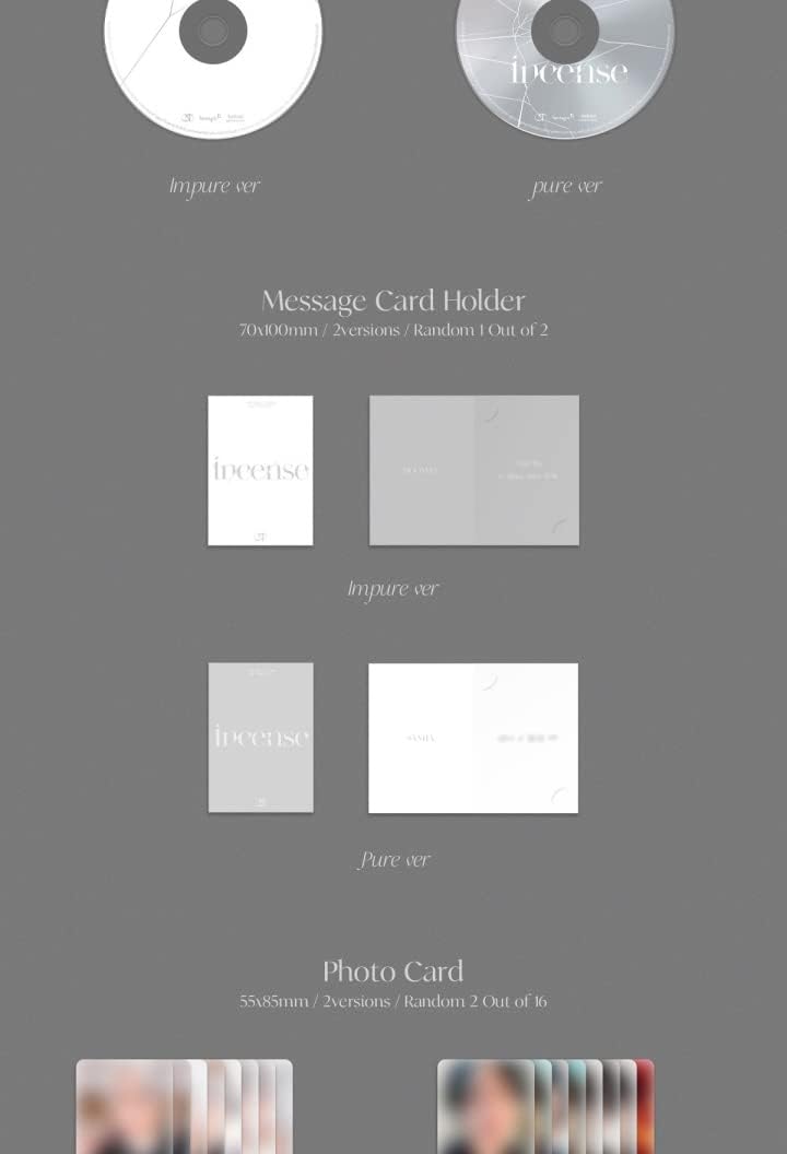 ASTRO MOONBIN & SANHA incense 3rd Mini Album CD+Poster+Folding poster on pack+Booklet+Message card holder+Photocard+Lyrics brochure+Tracking (Impure Version)