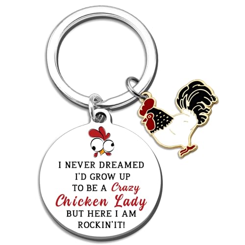 VMHEFAV Chicken Keychain Gifts For Women Funny Gag Gifts For