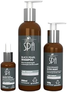 Grandha Hair Therapy Kit Urbano Spa Black - Shampoo + Coacervado Ultra Resist + Magma Power