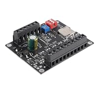 Supports MP3 and WAV decoding formats, and audio file sampling rates up to 48KHz. DC 9-24V wide voltage power supply. 9-Channel one-on-one trigger interface, triggering up to 9 music. Wide voltage adaptability: DC 9-24V power supply works with variou...