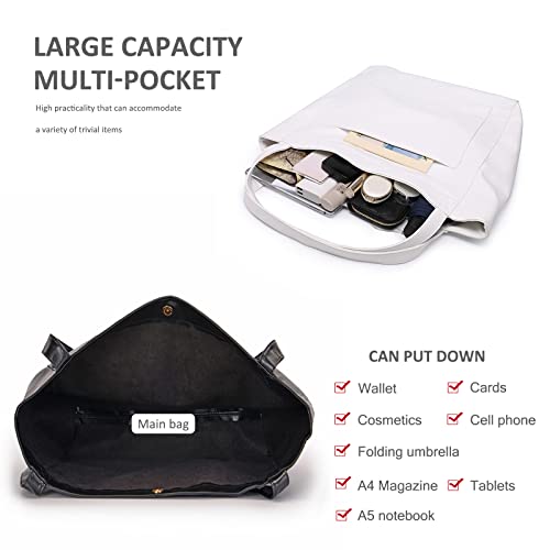 NICOLE & DORIS Large Shoulder Tote for Women - Casual Soft Leather PU Shopping Handbag - Travel Work Hobo Bag4