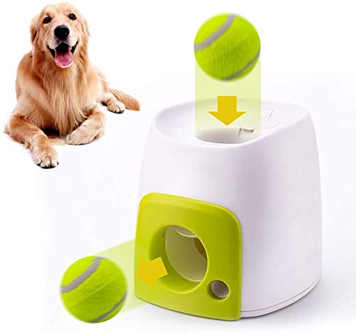 Lnteractive Lanceur de balle automatique pour chien, tennis, chiens et chats, Stecto lanceur de balle automatique, balle de tennis pour la machine de récompense pour chiens