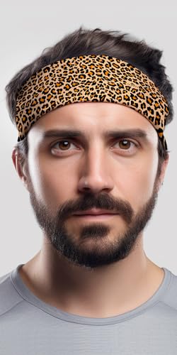 Image of Duwoni Sports Headbands for Men, Moisture Wicking Workout Headband, Sweatband Headbands for Running,Cycling,Football,Yoga,Tennis,Hiking,Hairband for Women and Men