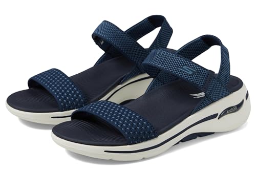 Skechers Women's Go Walk Arch Fit Sandal-Polished, Navy, 9
