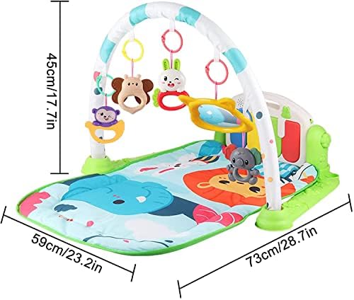 Eendoos Tapis D Eveil Bebe Tapis D Eveil Et De Jeux Pour Nouveau Ne Avec Musique Et Lumieres Cadeau Pour Bebes Et Tout Petits De 0 A 24 Mois Contient 5 Jouets Suspendus Amovibles Amazon Fr Bebe