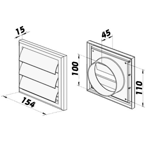 Mauerkasten RF 100 braun