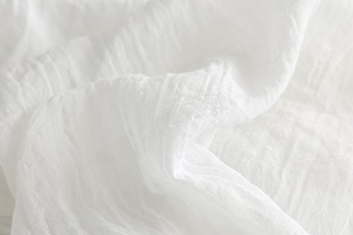 Jeelow Cotton Feel Scarf Shawl Wrap Soft Lightweight Scarves And Wraps For Men Women, White, Medium - Image 7