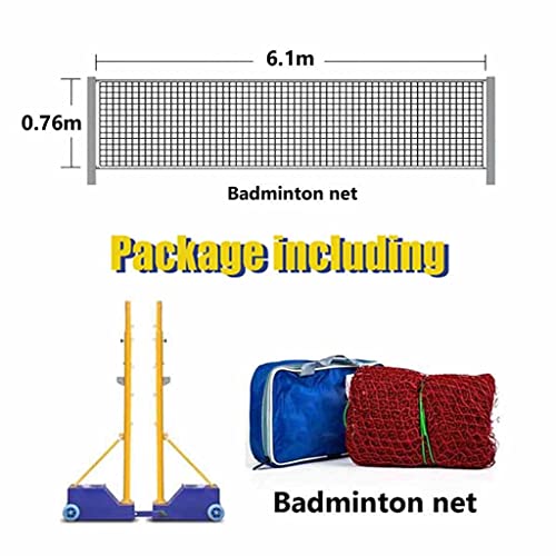 Set di rete da pallavolo e badminton, telaio in acciaio resistente per sport indoor/outdoor, ideale per giochi in famiglia e attività ricreative