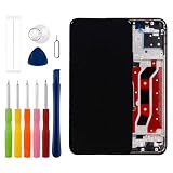Duotipa [Supporta impronte digitali][Con telaio] Nuovo LCD Touch Screen Digitizer Assembly per Huawei P40 lite 5G CDY-NX9A con strumenti tecnici di riparazione kit nero