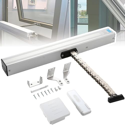 Electric Window Opener Actuator, Stroke 300mm-1000mm, 24V Automatic Chain Window Openers, Motorized Window Opener, for Skylights Roof Vent(300mm)