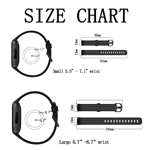 Baaletc Compatible with Fitbit Inspire 3 Bands for Men Women, Soft Silicone Sport Wristband Strap Band Bracelets for Inspire 3, Small Large (ivory, Large:6.7"-8.7" Wrist) — view 3