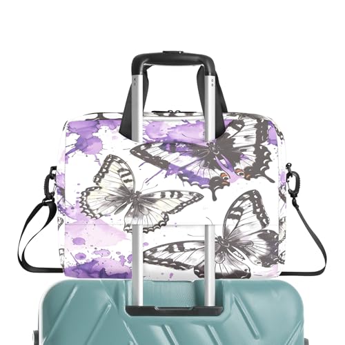Bolsa para portátil 16 pulg mariposa morada resistente al agua miniatura 6