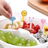 10 Pcs Animal Food Picks for Kids, Fun Bento Picks, Cute Dinosaur Cartoon Animal Fruit Food Toothpic