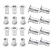 M4 4mm Flat Head Aluminum Rivet Nut Blind Insert Nut Pack of 100