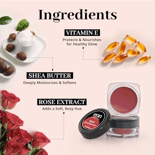Image of Enn Beauty Pout Lip, Cheek & Eyeshadow Tint with SPF 10 withThe Goodness of Jojoba & Avocado Oil, Natural Blush for Women, Long Lasting, Sls & Paraben Free - Be Bliss, 5gm