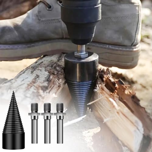 Fendage de bois de chauffage efficace avec foret robuste pour perceuse - 2
