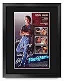 HWC Trading Framed 11' x 14' Print - Roadhouse The Cast Patrick Swayze Gifts Mounted Printed Poster Signed Autograph Picture for Movie Memorabilia Fans