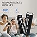 BONAI 4 Packs 2800mAh AA Rechargeable Batteries 1.2V Ni-MH Low Self Discharge High Capacity