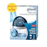 Ariasana Aero 360° kit Assorbiumidità in Plastica Riciclata, Deumidificatore non Elettrico e Riciclabile, Assorbi Umidità contro Condensa e Muffa, 1 Dispositivo e 1 Ricarica TAB da 450 g
