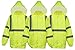 OrangeGearâ„¢ High Visibility Hooded Class 3 Zipper & Button Lime Waterproof Rain Jacket (XX-Large) - 3 Pack