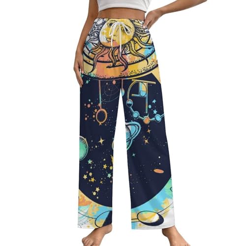 Bas de pyjama Soleil Rétro le pantalon de nuit fluide pour vos soirées