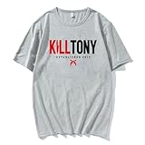 Kill Tony T-Shirt Funny Merch Crerwneck Short Sleeve Cotton Tee Women Men Streetwear Fashion Clothes (X-Large,Gray)