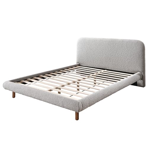 Cleo Bed in Gray Bouclé product image