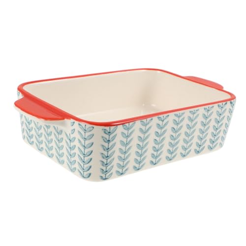 TOPPERFUN Cerámica con Doble Asa Antideslizante para Cocción y Almacenamiento de Comidas para Microondas y Lavavajillas para Ensaladas y Postres