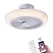 YUNZI Ventilatori da soffitto con luci Luce LED App e Telecomando dimmerabile Ventilatore Invisibile Lampada dimmerabile per Cucina Soggiorno Camera da Letto Illuminazione