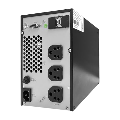 Image of Artis 1KVA Online High Frequency Pure Sine Wave UPS. 2x9Ah Built in Batteries (BIB), LCD Display, Overload Protection(OVPD). 3 Output sockets. Generator Compatible. BIS Certified Online UPS
