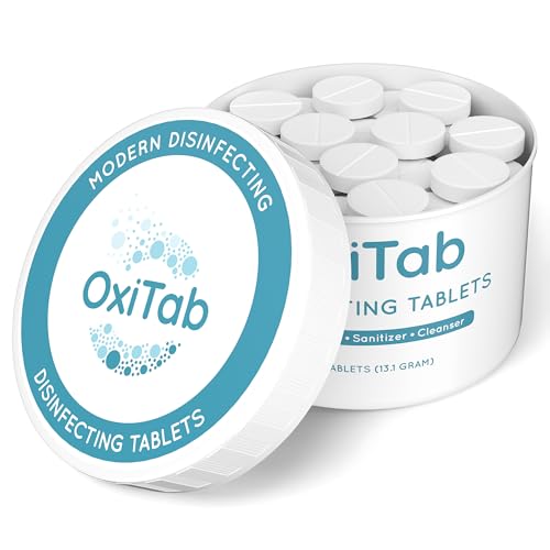 OxiTab Hospital-Grade HOCL Effervescent Disinfectant Tablets EPA Registered Kills 99.9% of Germs Bacteria & Viruses Perfect for Healthcare Salon & Home Use (30 Tabs 13.1g)