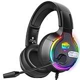 [Microphone réglable à 360 °]: le microphone intégré optimise la discussion vocale dans des jeux ou des vidéos en ligne et contrôle facilement le volume de casque. Le microphone peut être ajusté à n'importe quel angle au besoin.