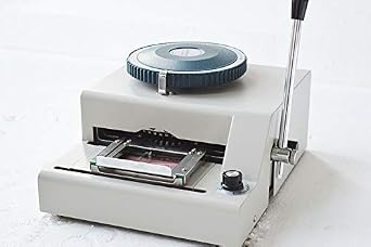 INTBUYING Embossing Machine 72 Characters PVC Card Number Embosser Press Machine ID VIP Manual Embossing Machine Membership Card Coding Machine Stamping Code Machine Bump Code Machine