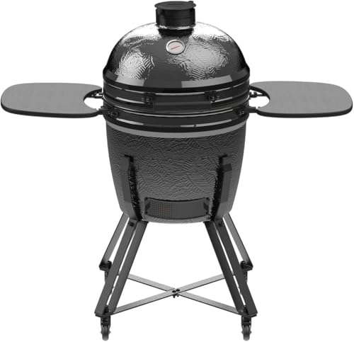 Barbecook Barbacoa kamado Kamal 60 cerámica a Base de mullita, Negro, XL, 138x84x110cm