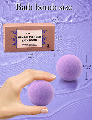 Kastu K-DMYY-1 Bath Bombs,2 Pack Fizzy Spa Gift Natural Hemp Oil Extract And Lavender Essential Oils Bath thumb #5