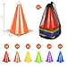 PXZBLG 24pcs 7 Inch Soccer Cones, Plastic Traffic Training Cones for Basketball Football Skating Drills Practice, 6 Colors