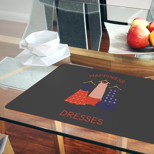 Sets de table de mode noirs Dresses pour créer des souvenirs heureux autour du repas - 6