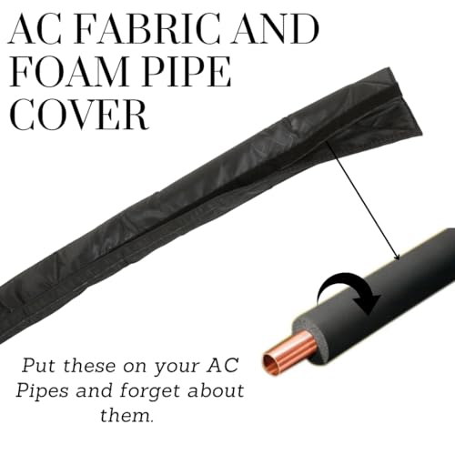 Image of AC Fabric and Foam Pipe Cover for Split AC, Black
