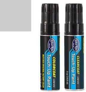 Half-Ounce Jar for Isuzu i290/i370 Automotive Touch-up Paint - Platinum Silver Metallic Clearcoat 59U/WA926L - All-Inclusive Package