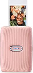 Fujifilm instax mini Link, Stampante Fotografica a Sviluppo Istantaneo per Smartphone, Connessione Bluetooth tra Stampante ed App Dedicata, Foto, Formato 62 x 46 mm, Blu (Dusky Pink)