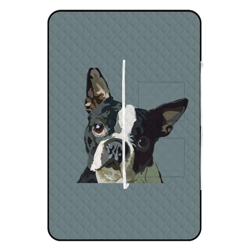 Couverture de pique-nique Boston Terrier zippée imperméable et tapis extérieur