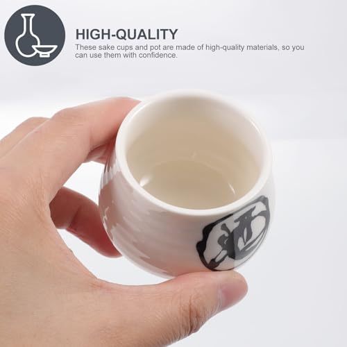 Botella de sake de cerámica con acabado chic japonés y copas de alta calidad INOOMP 7