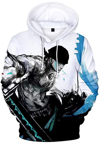 HAOSHENG Anime One Piece 3D Stampata Felpa con