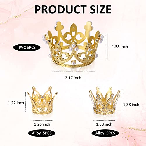 Ayfjovs 15 Pieces 3 Size Crown Cake Topper Mini Crown Tiny Crown For Cake Topper Mini Baby Crown Tiny Queen Crowns For Flower Arrangements Women Lady Girl Wedding Baby Shower Birthday Party #TOP1