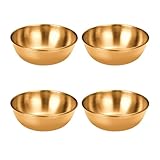 ZYKEJJDDAK Bandeja de acero inoxidable para condimentos, plato de salsa, cuenco resistente, ideal para barbacoas, picnics o uso diario