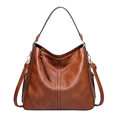 Sac à main en simili cuir marron de créateur pour femme en taille unique