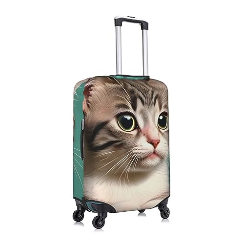 A Curious Cat Suitcase Cover Luggage Protective Case High Elasticity Material For Travelers3